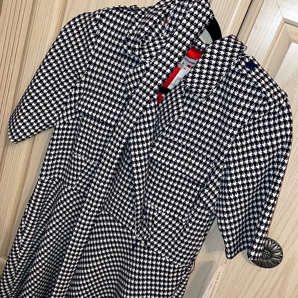 Navy Blue Houndstooth Dress